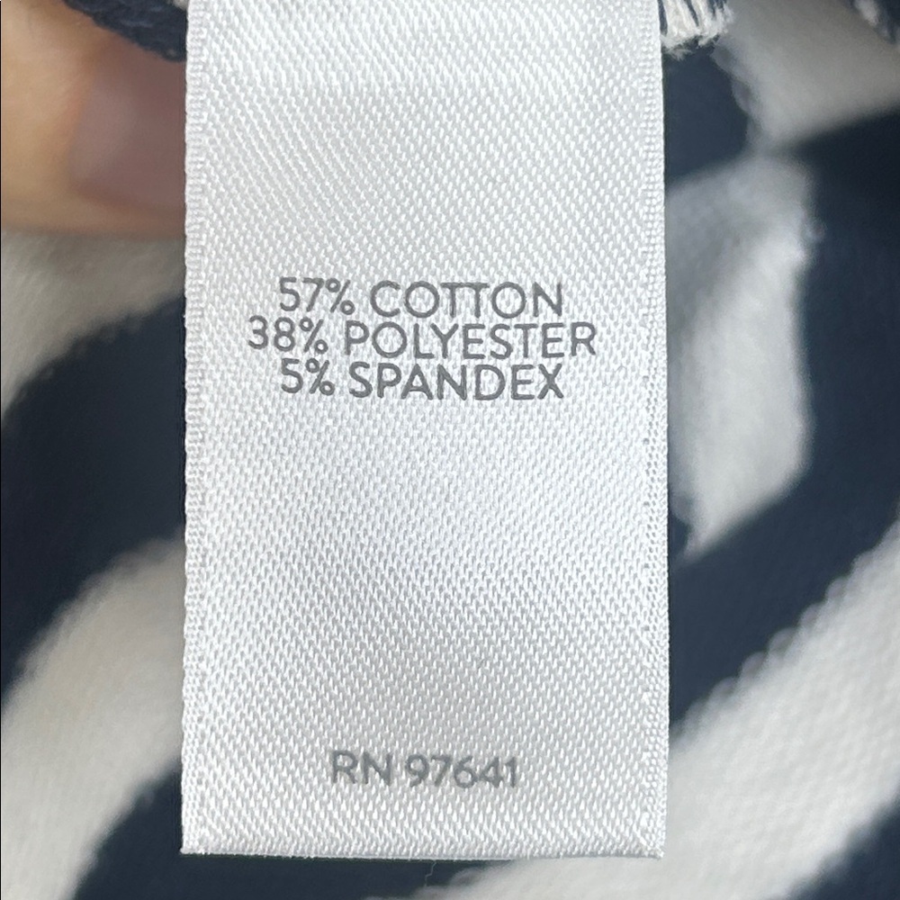 J. JILL FIT Navy White Striped French Terry V-Neck Sweatshirt Size 3X - Picture 8 of 9
